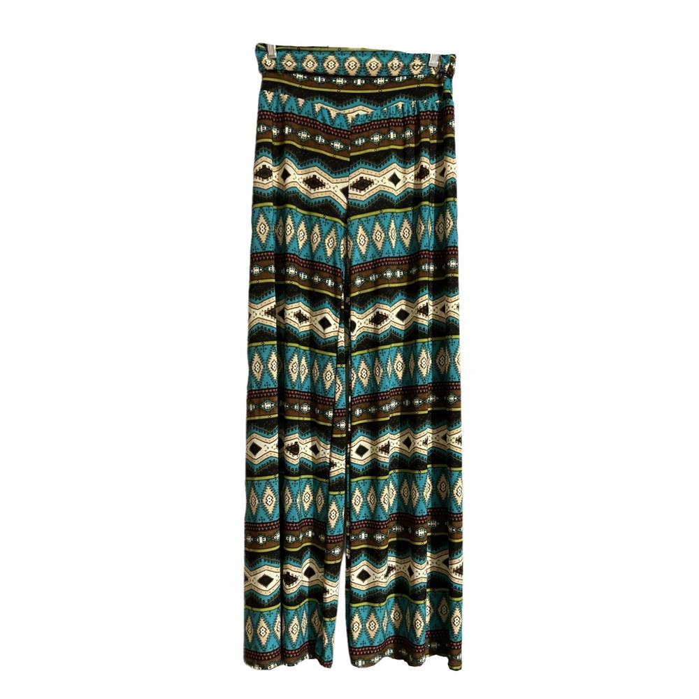 Superline Women’s Palazzo Lounge Style Wide Leg Boho Style Pants Size Small.